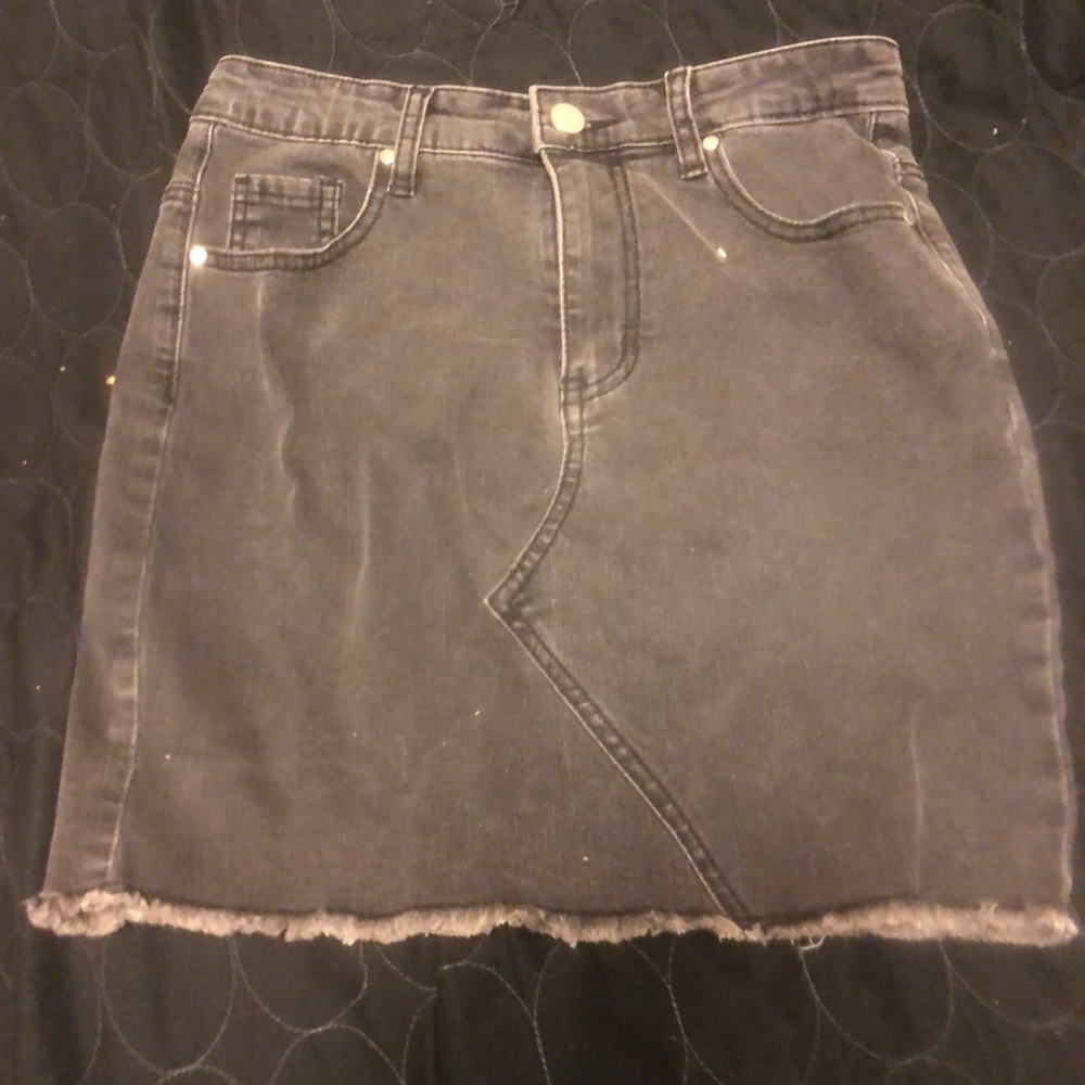 Black jean skirt